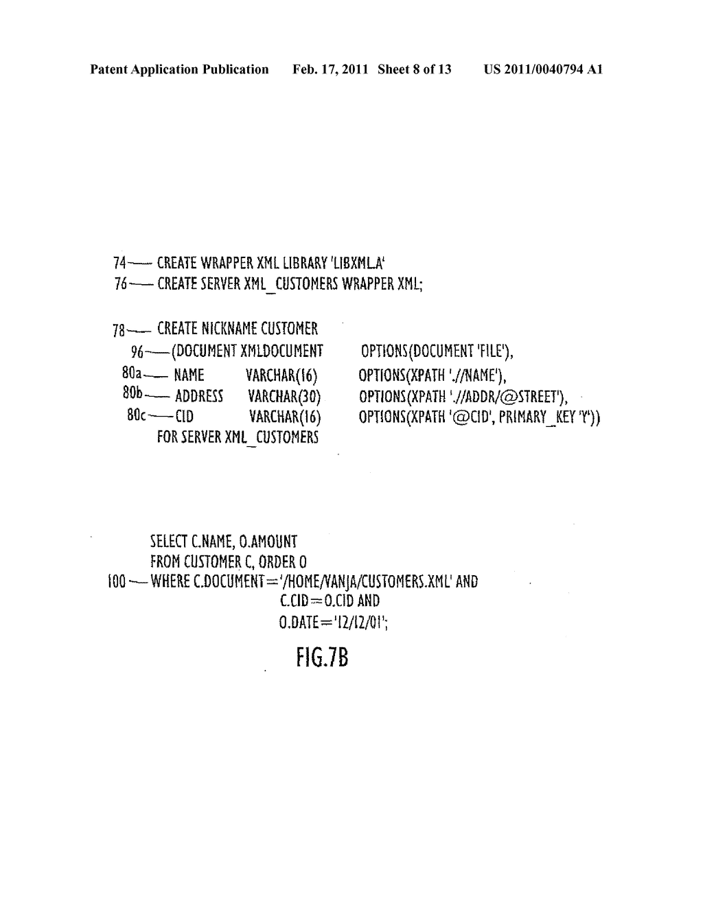 QUERYING MARKUP LANGUAGE DATA SOURCES USING A RELATIONAL QUERY PROCESSOR - diagram, schematic, and image 09