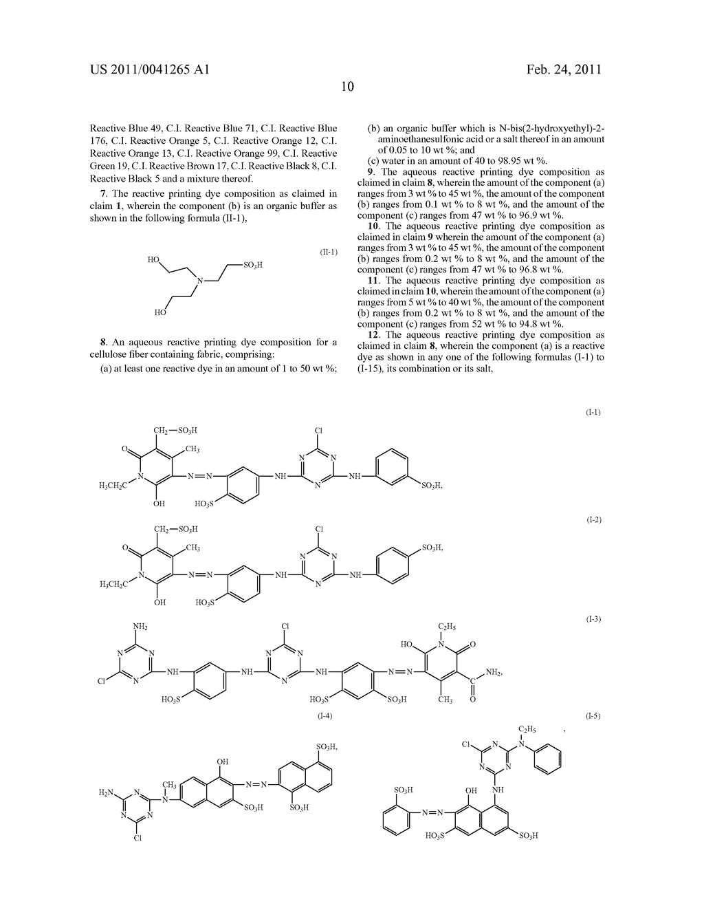 Reactive printing dye and its aqueous composition application - diagram, schematic, and image 11