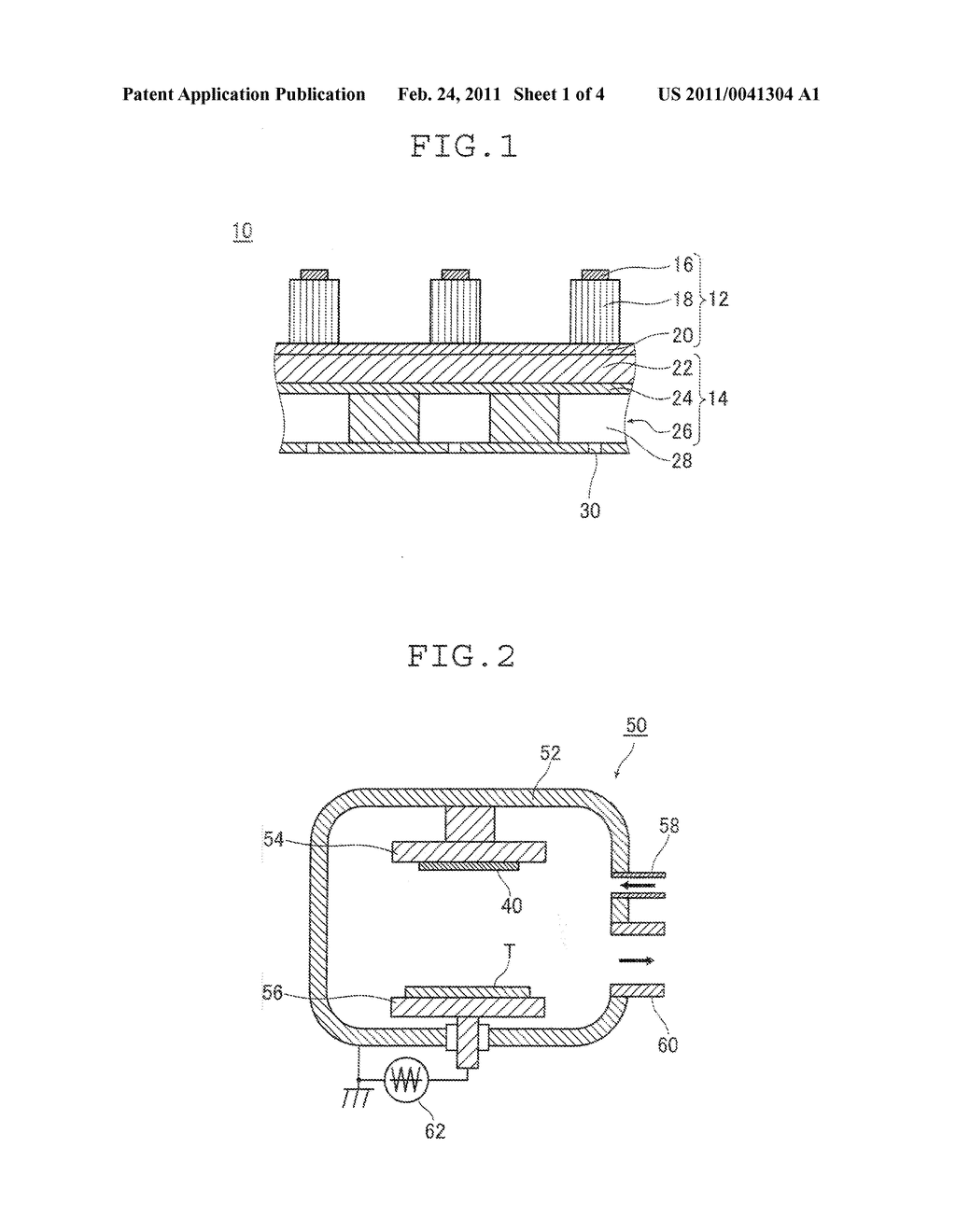 PIEZOELECTRIC DEVICE, LIQUID DROPLET EJECTING HEAD USING THE SAME, AND PROCESS FOR PRODUCING THE SAME - diagram, schematic, and image 02