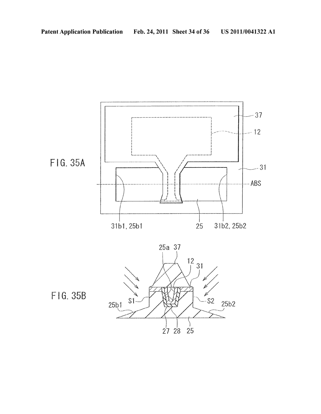 Method of manufacturing magnetic head for perpendicular magnetic recording including two side shields - diagram, schematic, and image 35