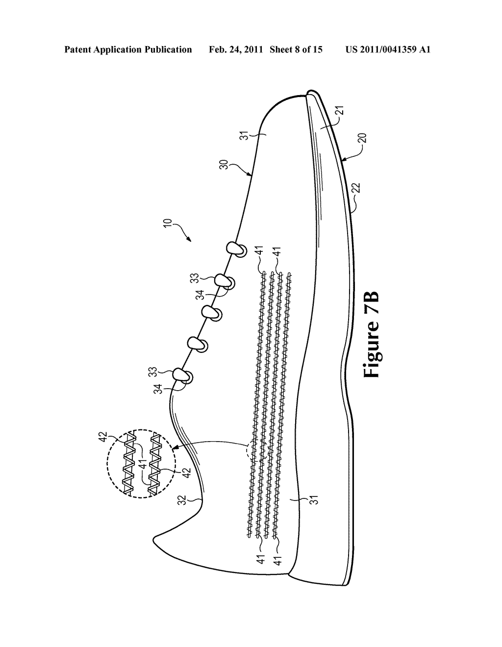 Article Of Footwear Incorporating Tensile Strands And Securing Strands - diagram, schematic, and image 09