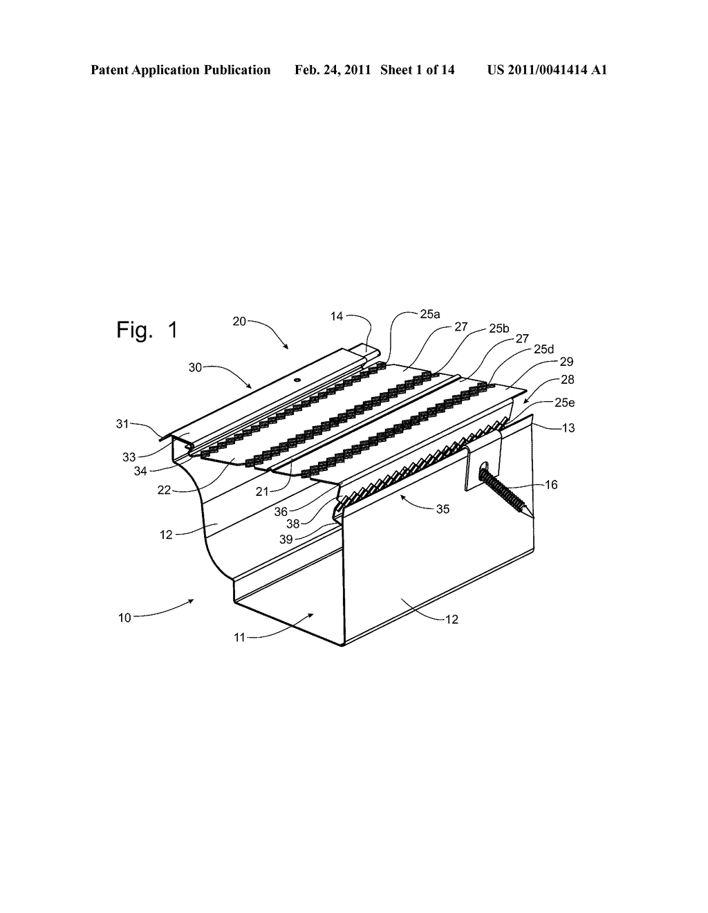 Expanded Metal Gutter Cover and Method of Installation - diagram, schematic, and image 02