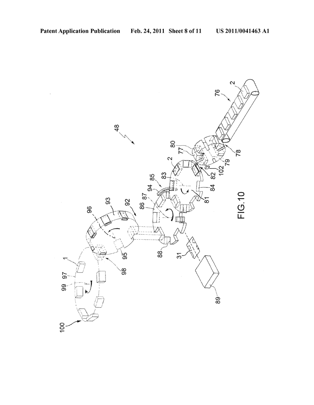 Cigarette Packing Machine for Producing a Rigid, Hinged-Lid Packet - diagram, schematic, and image 09