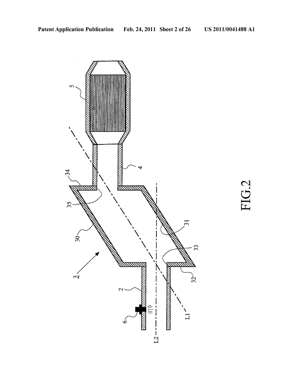 EXHAUST SYSTEM OF INTERNAL COMBUSTION ENGINE - diagram, schematic, and image 03