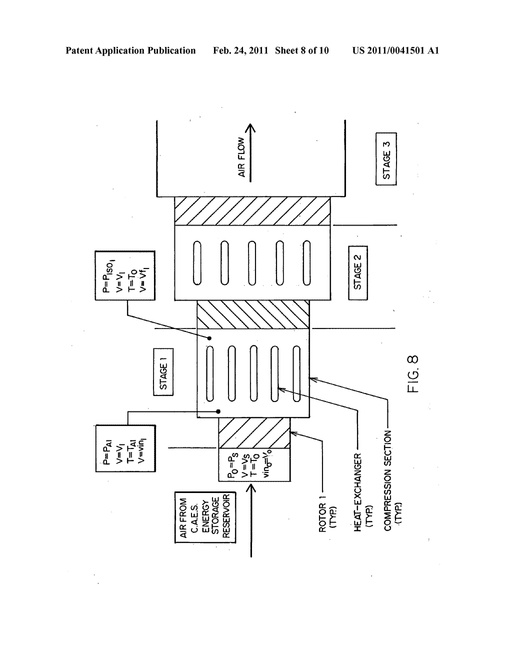 Power generation directly from compressed air for exploiting wind and solar power - diagram, schematic, and image 09