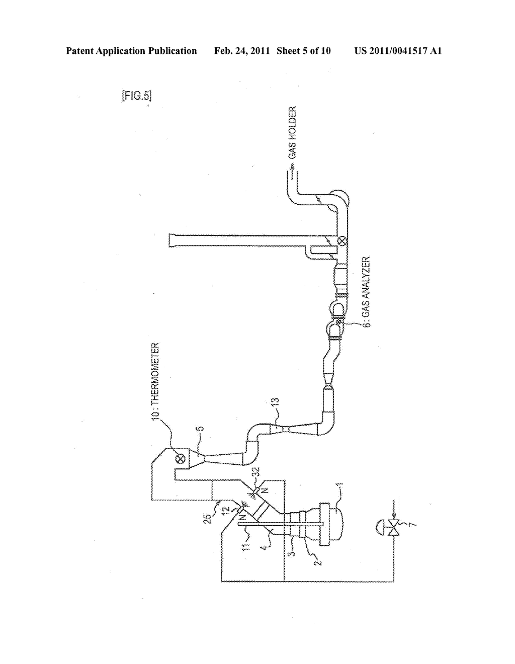 METHOD FOR REFORMING EXHAUST GAS GENERATED FROM METALLURGICAL FURNACE, METHOD FOR COOLING EXHAUST GAS AND APPARATUS THEREFOR - diagram, schematic, and image 06