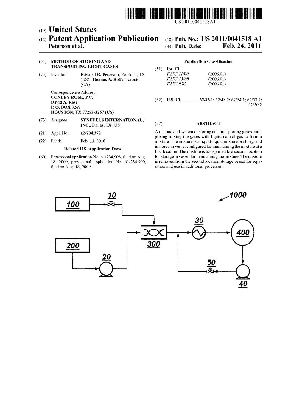  METHOD OF STORING AND TRANSPORTING LIGHT GASES - diagram, schematic, and image 01