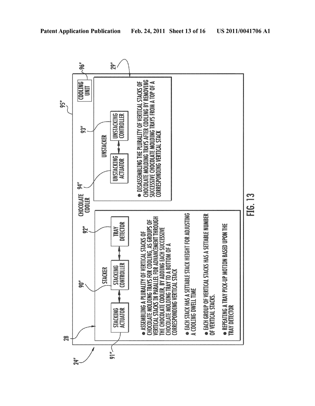 CHOCOLATE MANUFACTURING APPARATUS INCLUDING WALKING BEAM CONVEYOR AND ASSOCIATED METHODS - diagram, schematic, and image 14