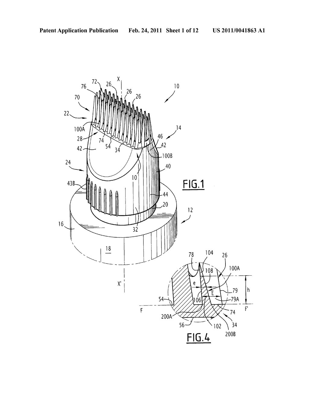 COSMETIC PRODUCT APPLICATOR, ASSOCIATED HEAD AND DEVICE - diagram, schematic, and image 02