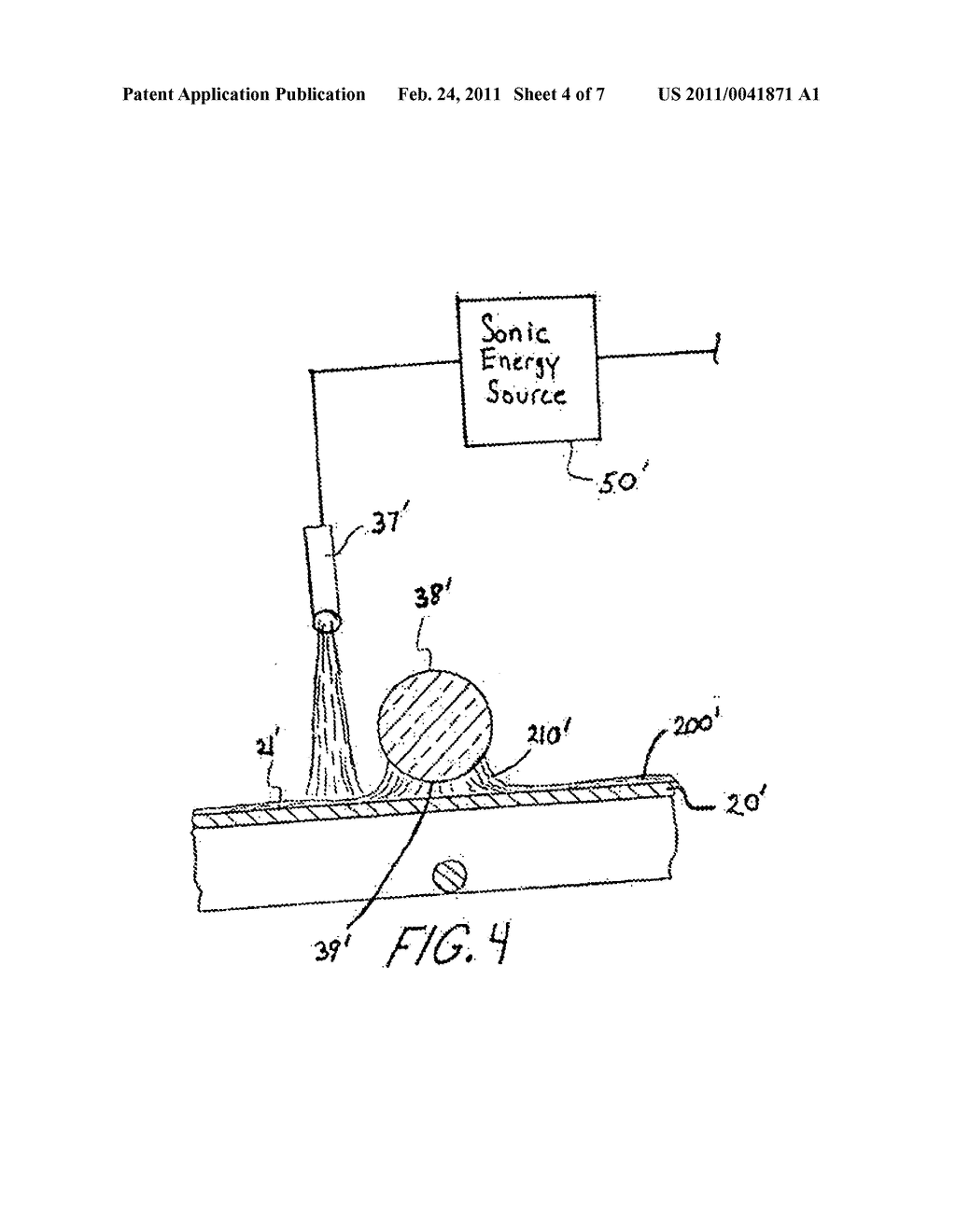 SYSTEM AND METHOD FOR THE SONIC-ASSISTED CLEANING OF SUBSTRATES UTILIZING A SONIC-TREATED LIQUID - diagram, schematic, and image 05