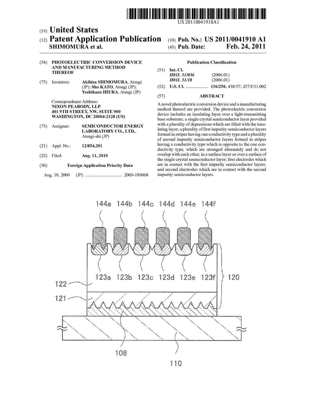 PHOTOELECTRIC CONVERSION DEVICE AND MANUFACTURING METHOD THEREOF - diagram, schematic, and image 01