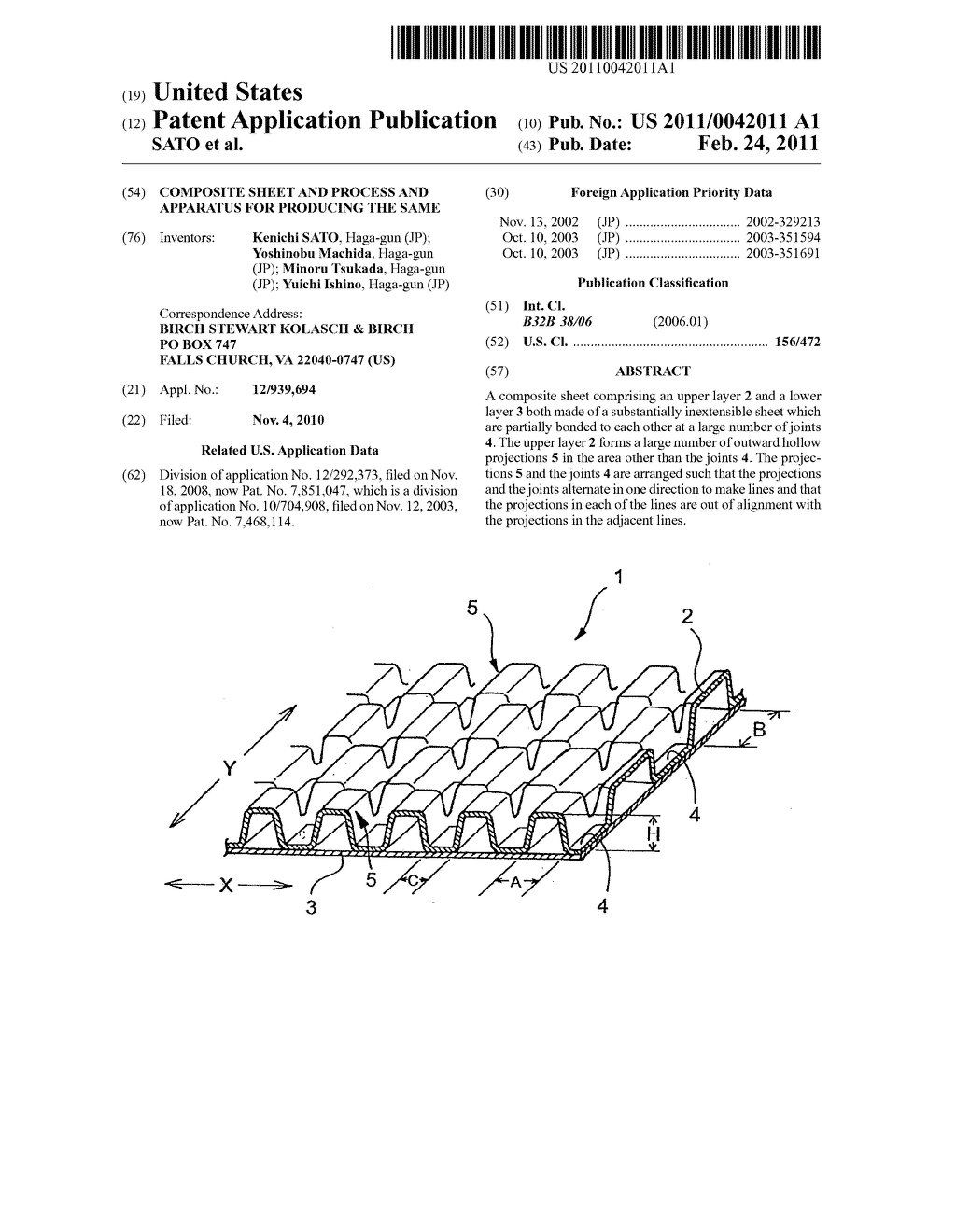 COMPOSITE SHEET AND PROCESS AND APPARATUS FOR PRODUCING THE SAME - diagram, schematic, and image 01