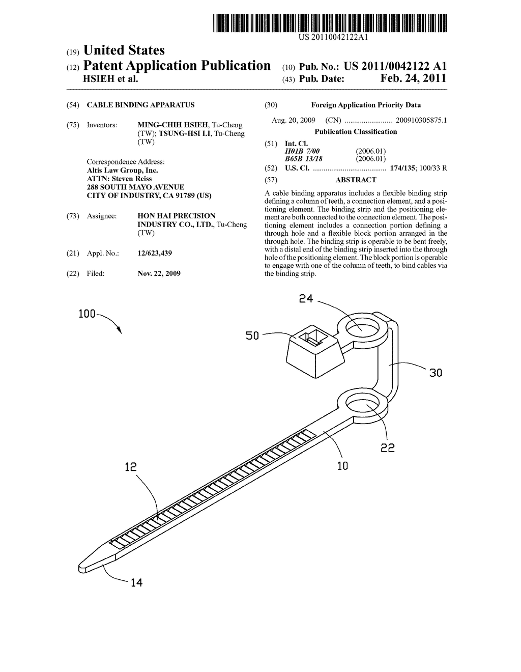 CABLE BINDING APPARATUS - diagram, schematic, and image 01