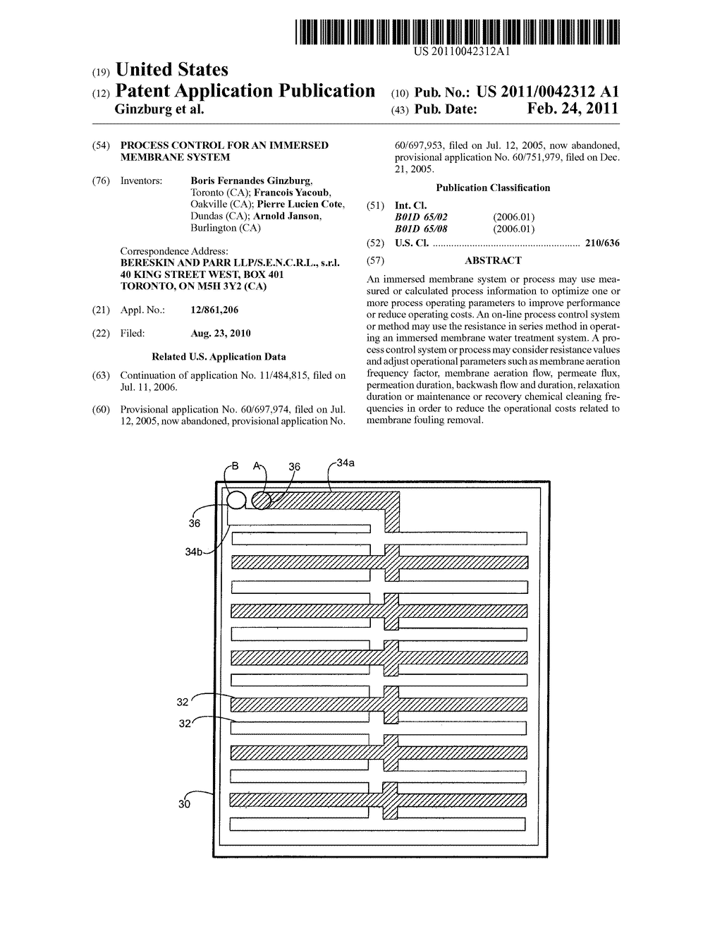 PROCESS CONTROL FOR AN IMMERSED MEMBRANE SYSTEM - diagram, schematic, and image 01