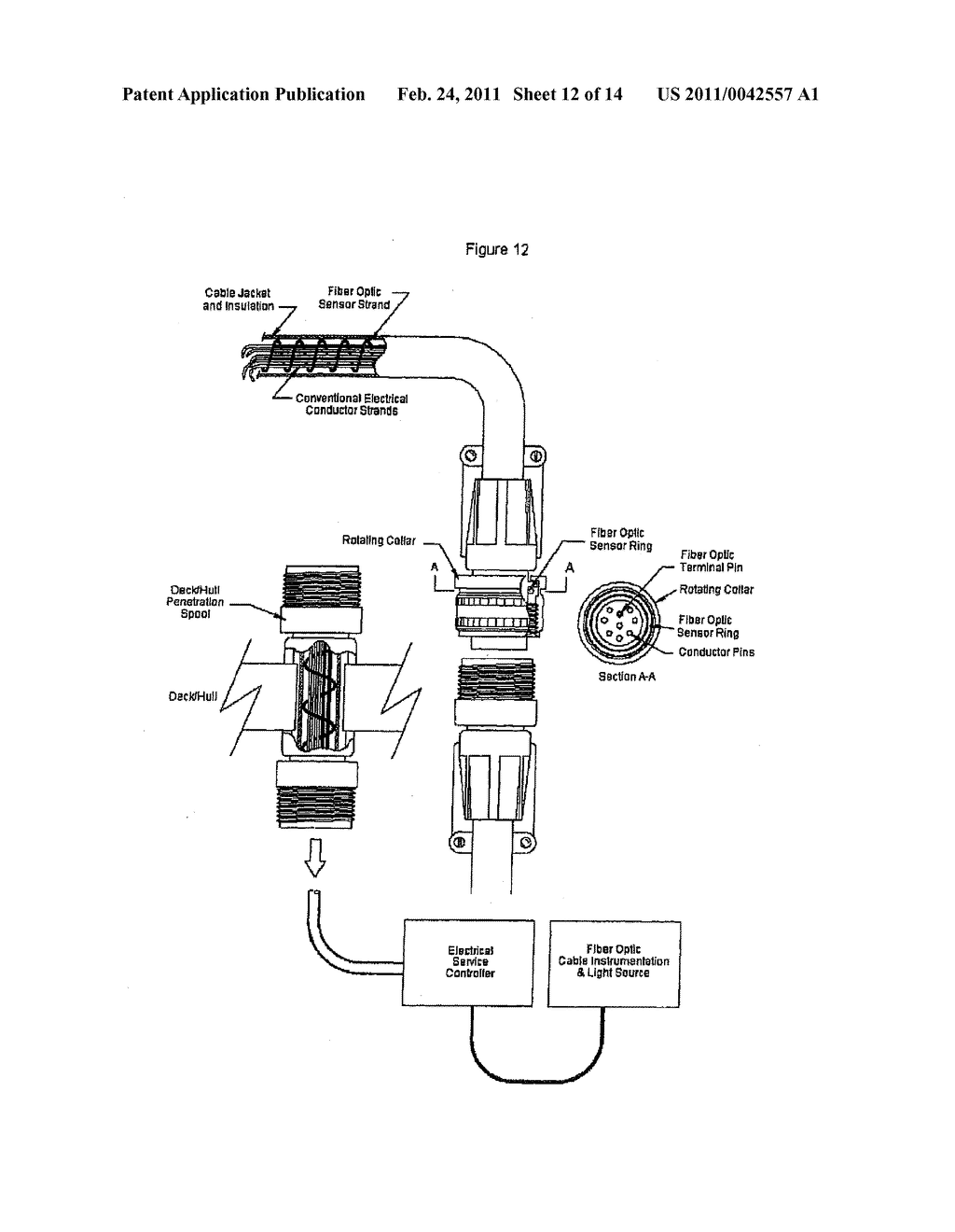 Optical fiber based sensor system suitable for monitoring remote aqueous infiltration - diagram, schematic, and image 13