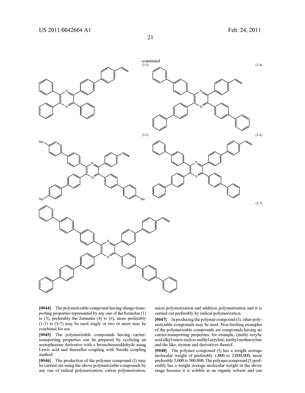 CHARGE-TRANSPORTING POLYMER COMPOUND AND ORGANIC ELECTROLUMINESCENCE ELEMENT USING THE SAME - diagram, schematic, and image 23