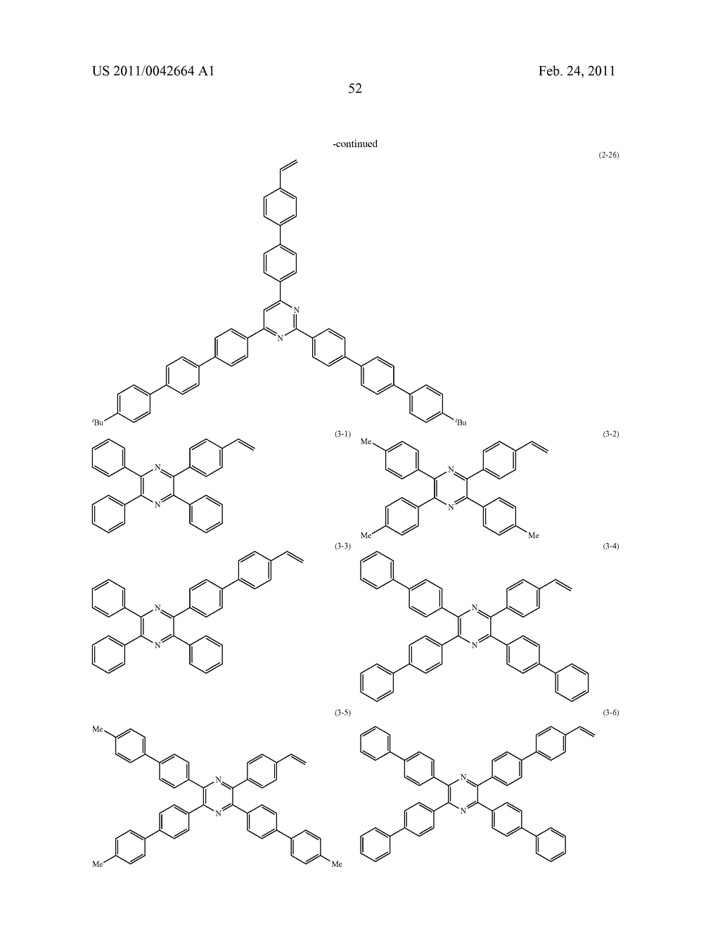 CHARGE-TRANSPORTING POLYMER COMPOUND AND ORGANIC ELECTROLUMINESCENCE ELEMENT USING THE SAME - diagram, schematic, and image 54