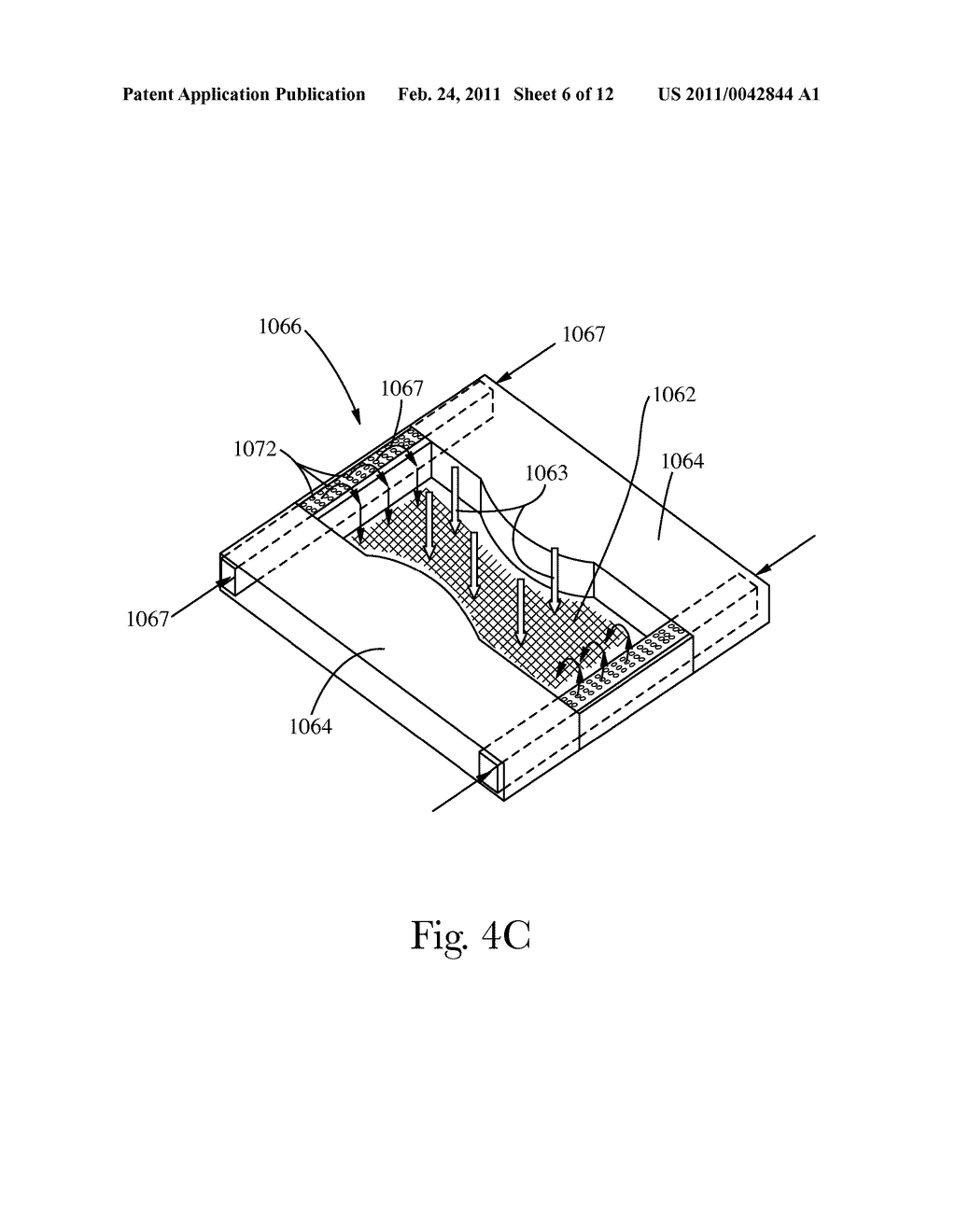 METHOD AND APPARATUS FOR FORMING A BATT OF PARTICULATE MATERIAL FOR USE AS A COMPONENT IN AN ABSORBENT CORE ASSEMBLY - diagram, schematic, and image 07