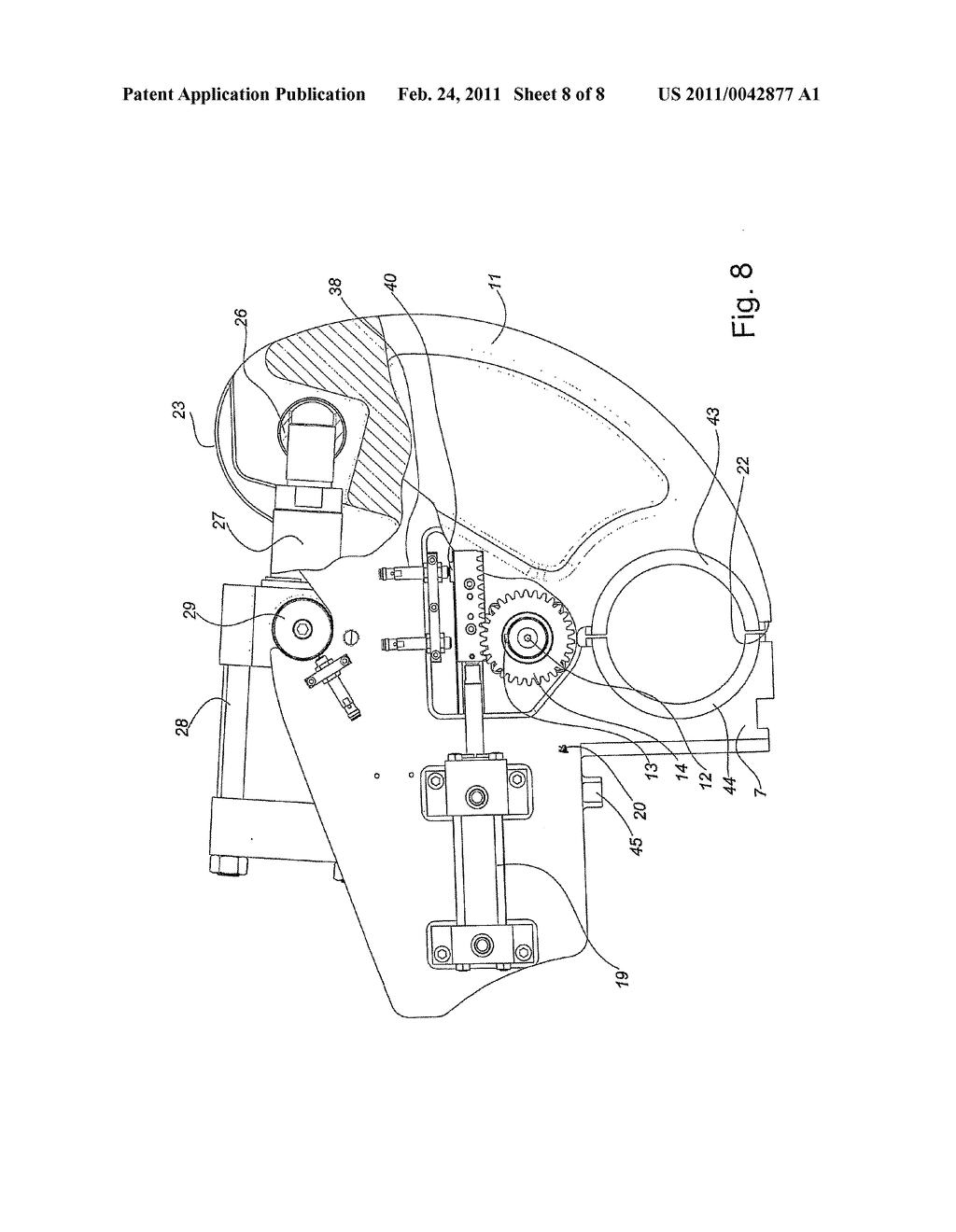 VISE PROVIDED WITH A MOVABLE JAW DEVICE HAVING SEPARATED APPROACHING AND CLAMPING STEPS IN A PIPE BENDING MACHINE DIE - diagram, schematic, and image 09