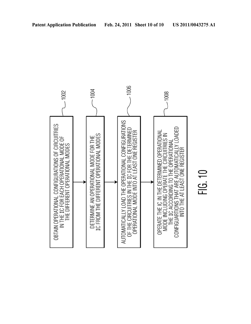 SYSTEM AND METHOD FOR CONTROLLING AN INTEGRATED CIRCUIT IN DIFFERENT OPERATIONAL MODES - diagram, schematic, and image 11