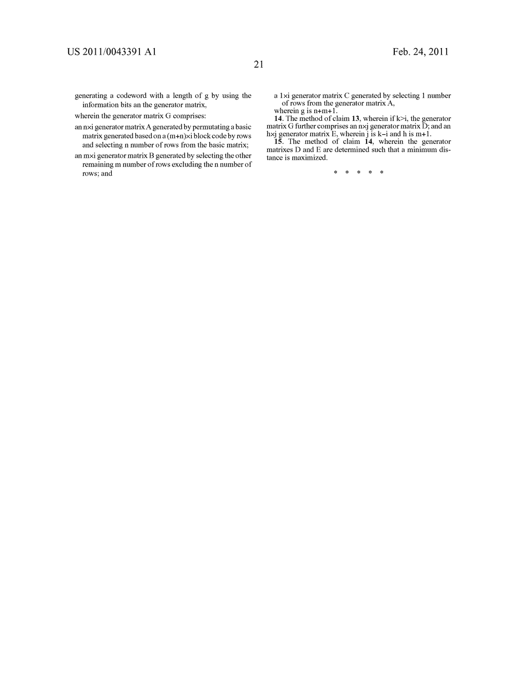 METHOD AND APPARATUS OF GENERATING CODEWORDS IN WIRELESS COMMUNICATION SYSTEM - diagram, schematic, and image 29