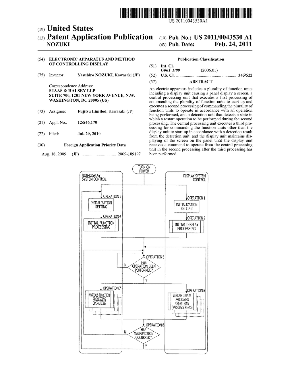 ELECTRONIC APPARATUS AND METHOD OF CONTROLLING DISPLAY - diagram, schematic, and image 01