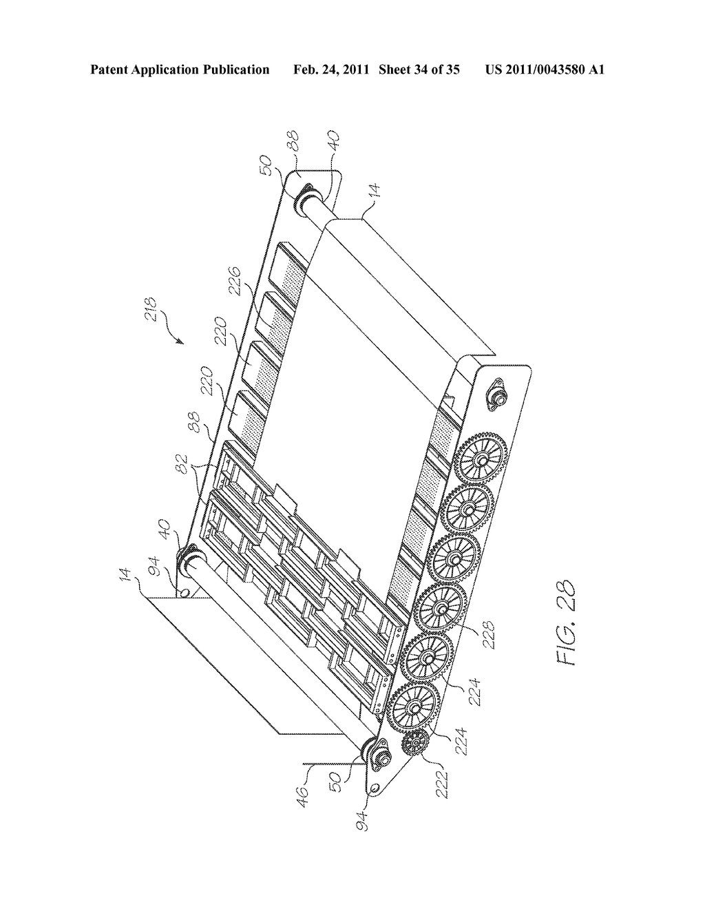 Continuous web printer with short media feed path - diagram, schematic, and image 35