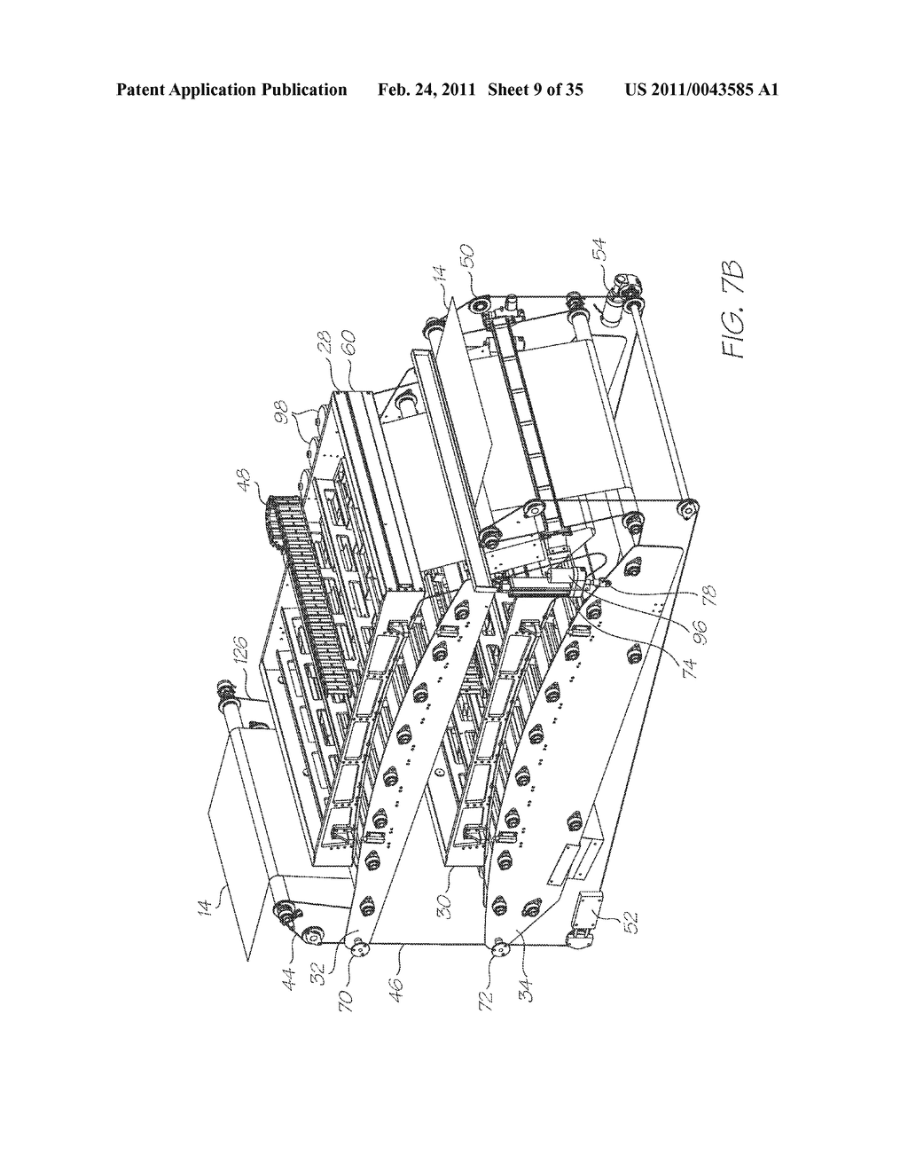 CONTINUOUS WEB PRINTER WITH UPPER AND LOWER PRINT ZONES FOR OPPOSING SIDES OF WEB - diagram, schematic, and image 10