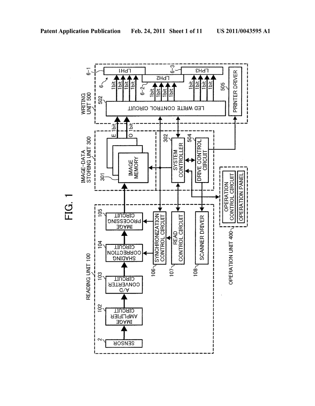 IMAGE WRITING DEVICE USING DIGITAL LIGHT-EMITTING ELEMENTS - diagram, schematic, and image 02