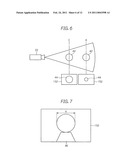 Remote communication apparatus and method of estimating a distance between an imaging device and a user image-captured diagram and image