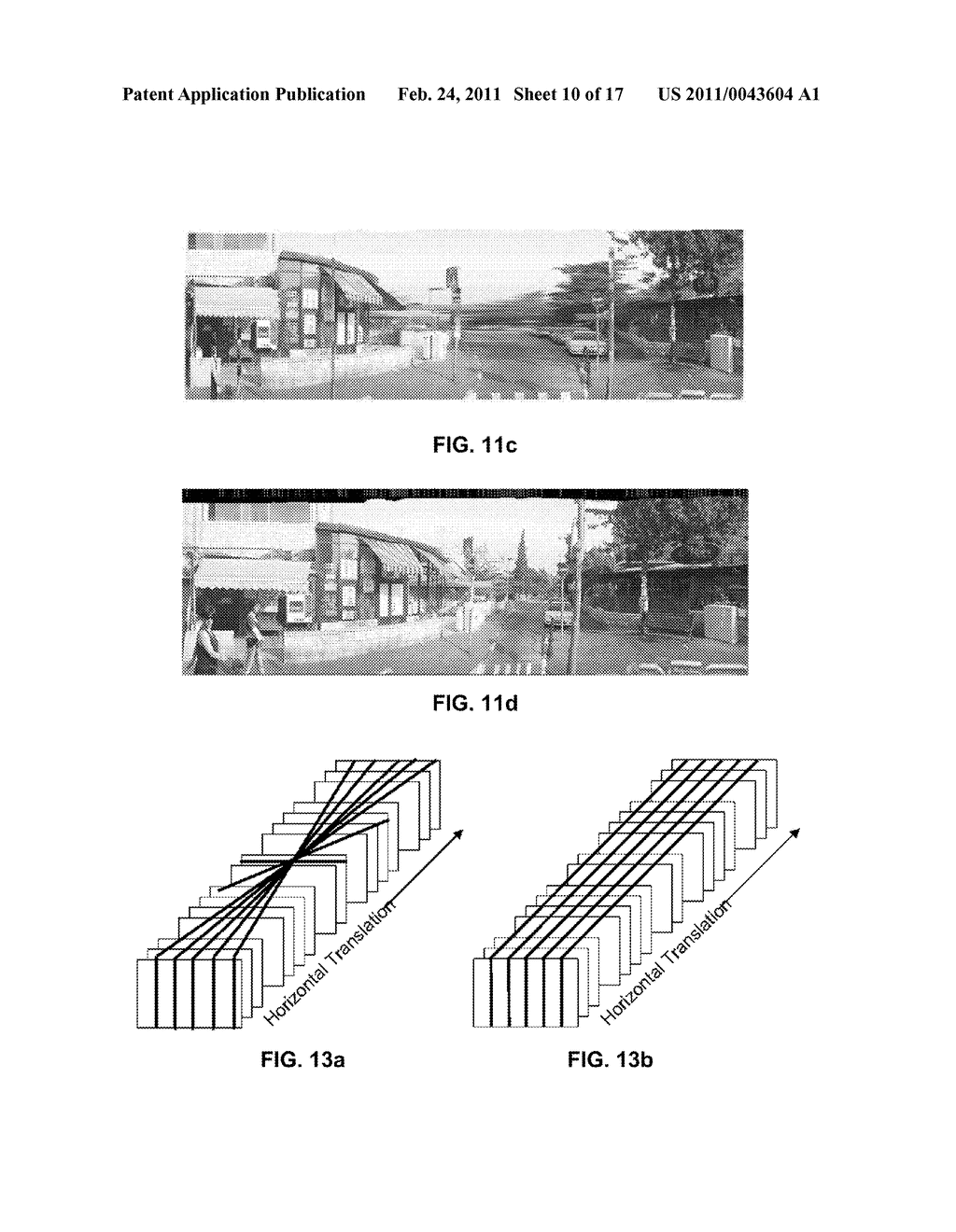 METHOD AND SYSTEM FOR FORMING A PANORAMIC IMAGE OF A SCENE HAVING MINIMAL ASPECT DISTORTION - diagram, schematic, and image 11