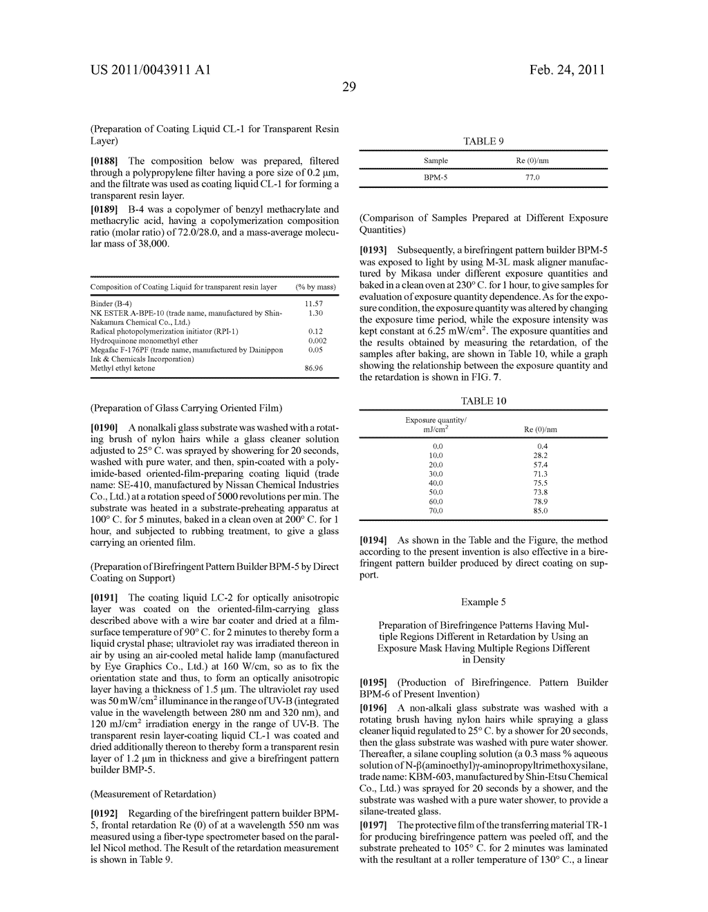 METHOD OF PRODUCING A PATTERNED BIREFRINGENT PRODUCT - diagram, schematic, and image 37