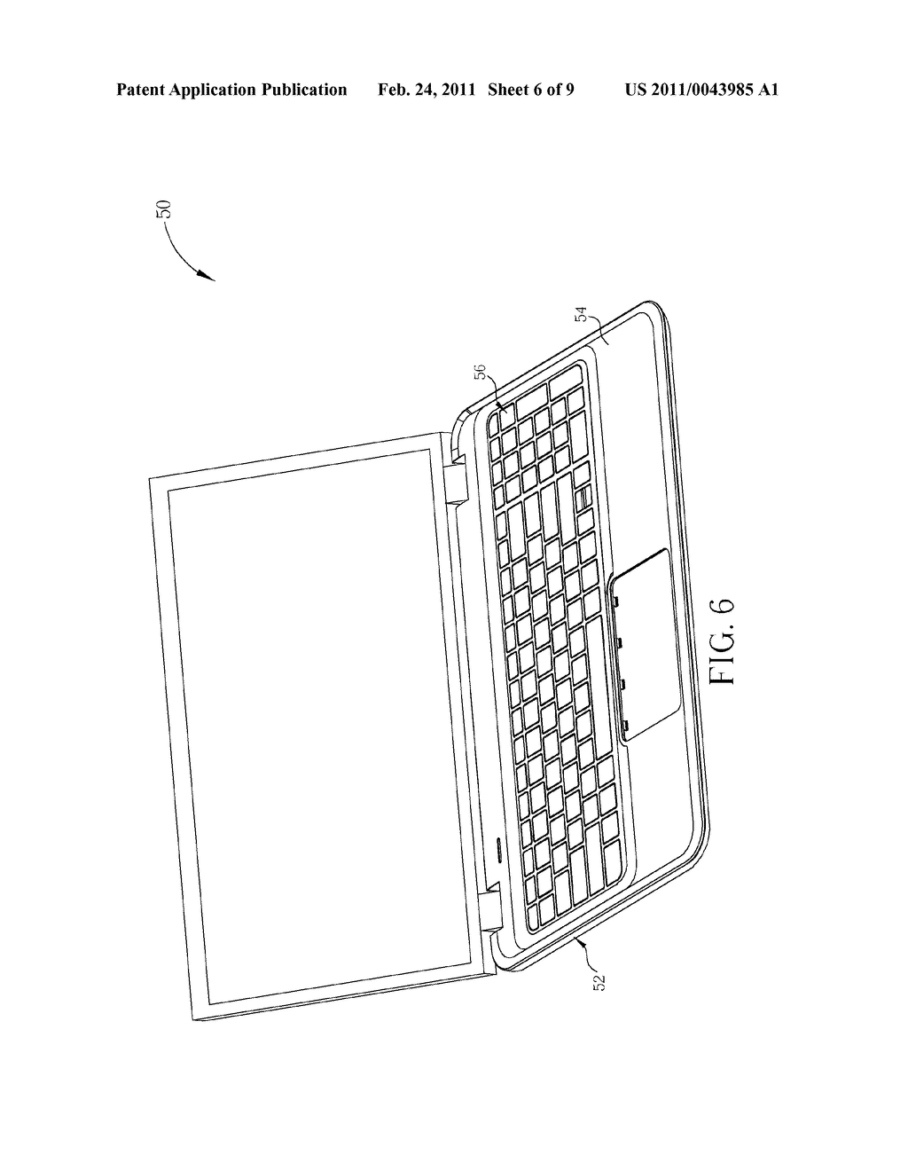 KEYBOARD MECHANISM FOR A PORTABLE ELECTRONIC DEVICE AND RELATED PORTABLE ELECTRONIC DEVICE - diagram, schematic, and image 07