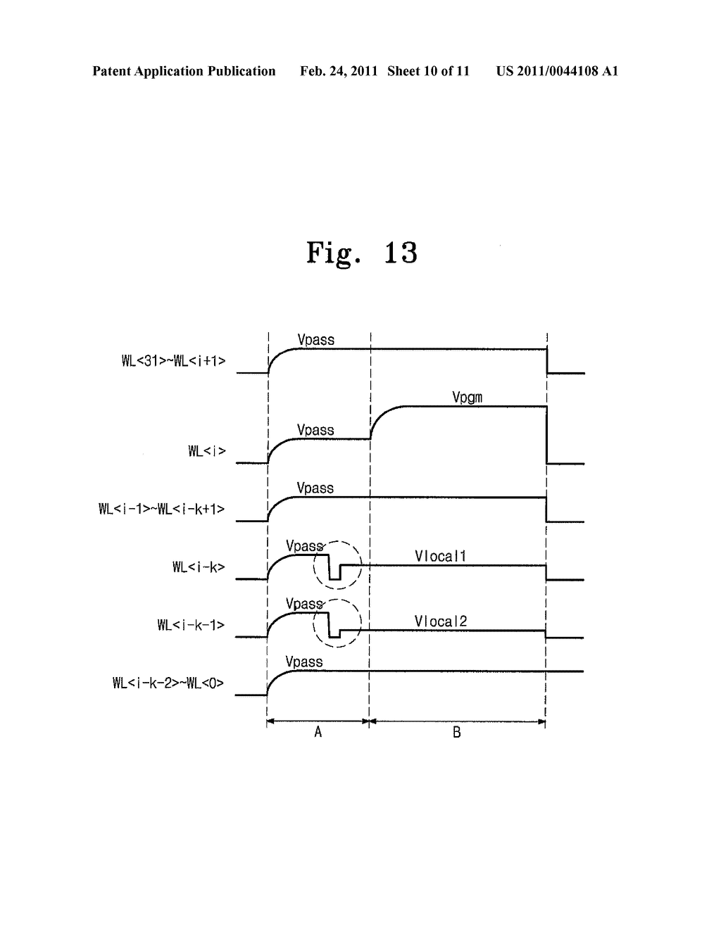 FLASH MEMORY DEVICE AND PROGRAM METHOD OF FLASH MEMORY DEVICE USING DIFFERENT VOLTAGES - diagram, schematic, and image 11