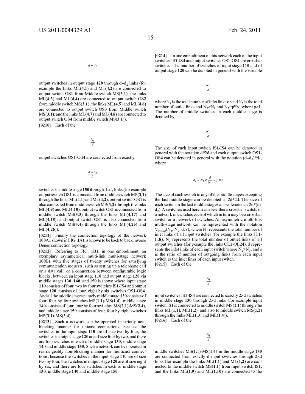 FULLY CONNECTED GENERALIZED MULTI-LINK MULTI-STAGE NETWORKS - diagram, schematic, and image 141