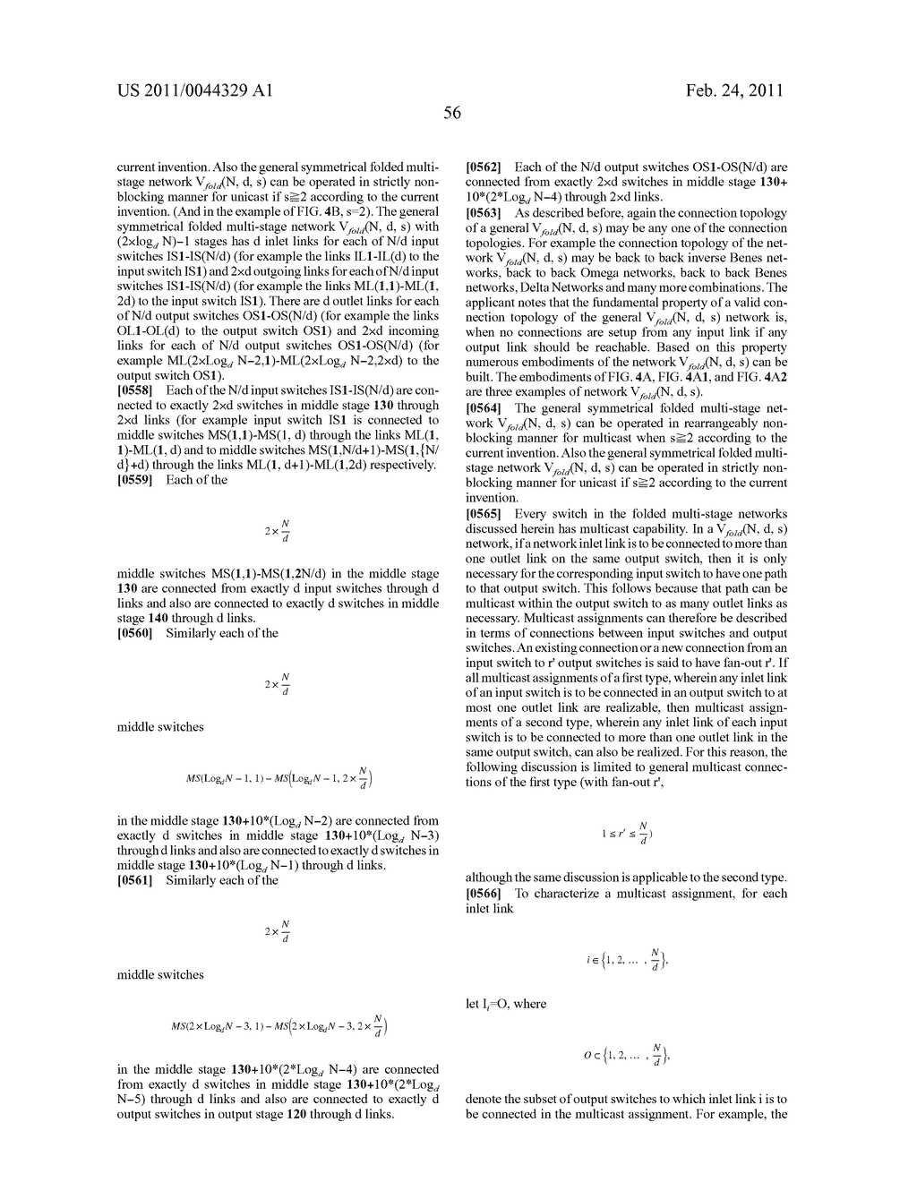 FULLY CONNECTED GENERALIZED MULTI-LINK MULTI-STAGE NETWORKS - diagram, schematic, and image 182