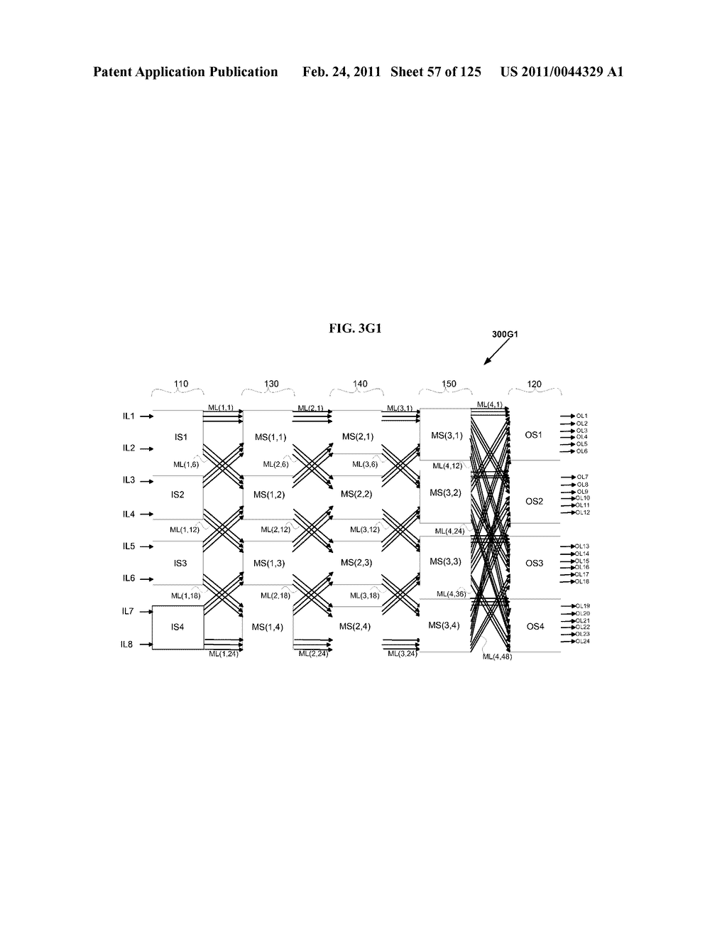 FULLY CONNECTED GENERALIZED MULTI-LINK MULTI-STAGE NETWORKS - diagram, schematic, and image 58