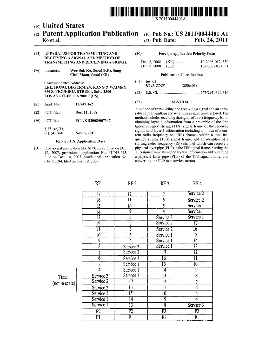 APPARATUS FOR TRANSMITTING AND RECEIVING A SIGNAL AND METHOD OF TRANSMITTING AND RECEIVING A SIGNAL - diagram, schematic, and image 01