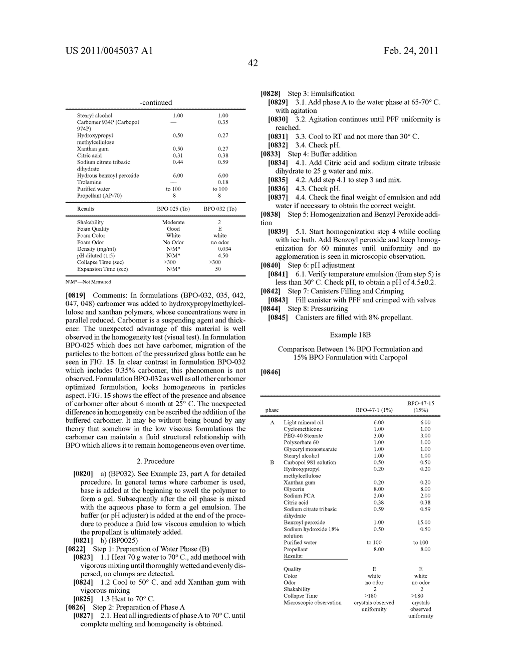 FOAM CONTAINING BENZOYL PEROXIDE - diagram, schematic, and image 58