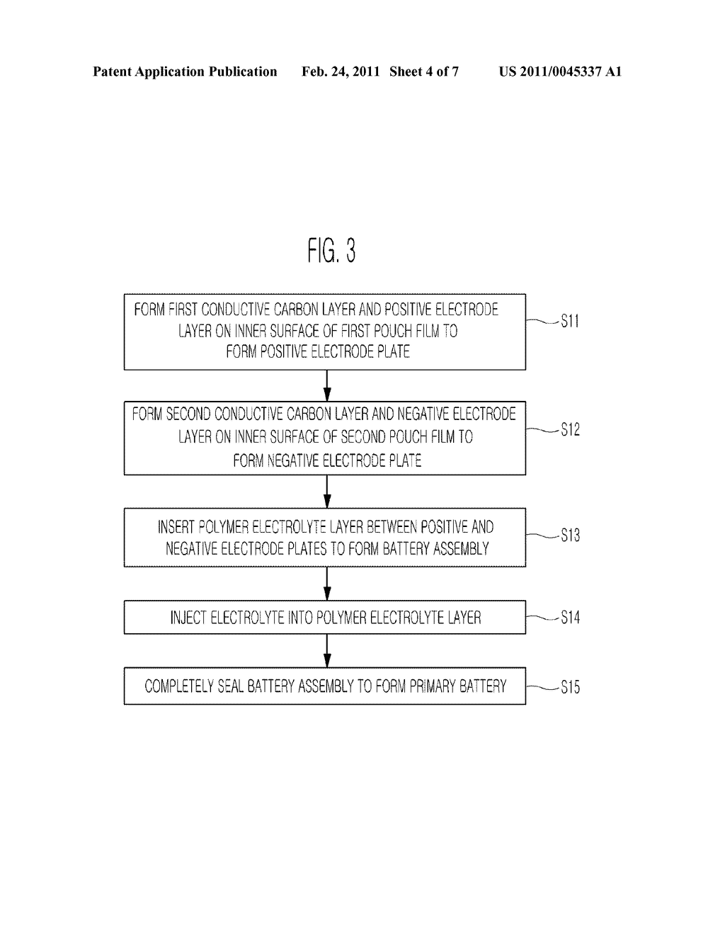 VACUUM-SEALING-TYPE FLEXIBLE-FILM PRIMARY BATTERY AND METHOD OF MANUFACTURING THE SAME - diagram, schematic, and image 05