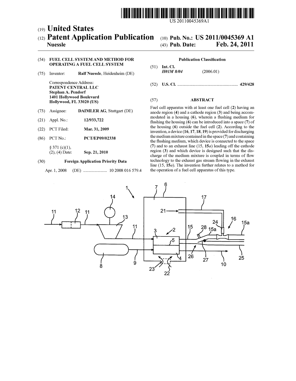 FUEL CELL SYSTEM AND METHOD FOR OPERATING A FUEL CELL SYSTEM - diagram, schematic, and image 01