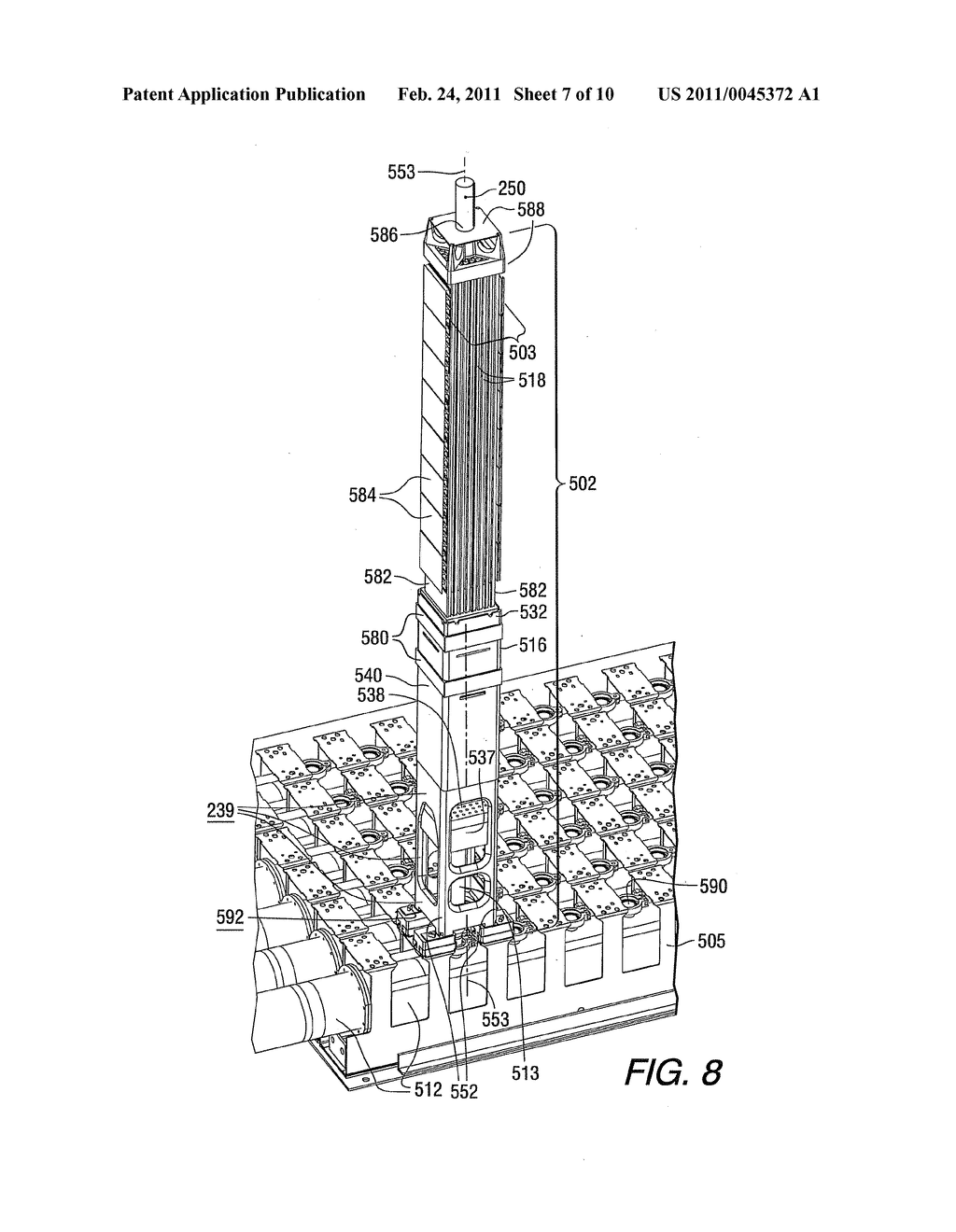 FUEL CELL INTEGRAL BUNDLE ASSEMBLY INCLUDING CERAMIC OPEN END SEAL AND VERTICAL AND HORIZONTAL THERMAL EXPANSION CONTROL - diagram, schematic, and image 08