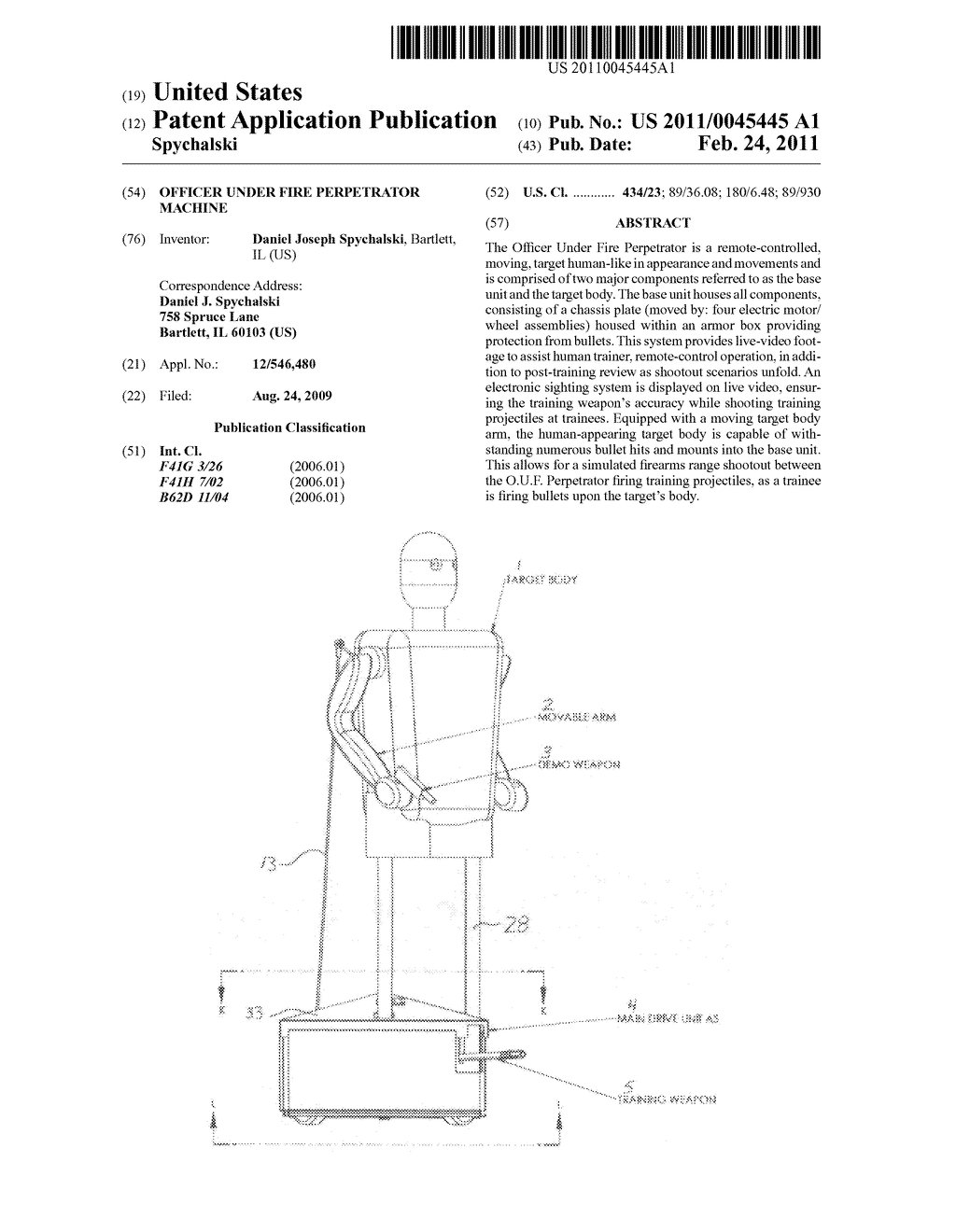 Officer under fire perpetrator machine - diagram, schematic, and image 01