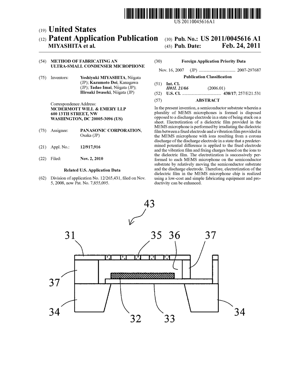 METHOD OF FABRICATING AN ULTRA-SMALL CONDENSER MICROPHONE - diagram, schematic, and image 01