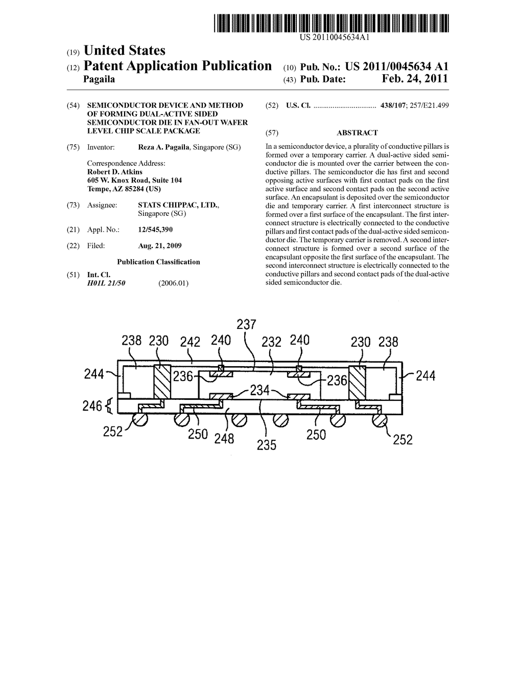 Semiconductor Device and Method of Forming Dual-Active Sided Semiconductor Die in Fan-Out Wafer Level Chip Scale Package - diagram, schematic, and image 01