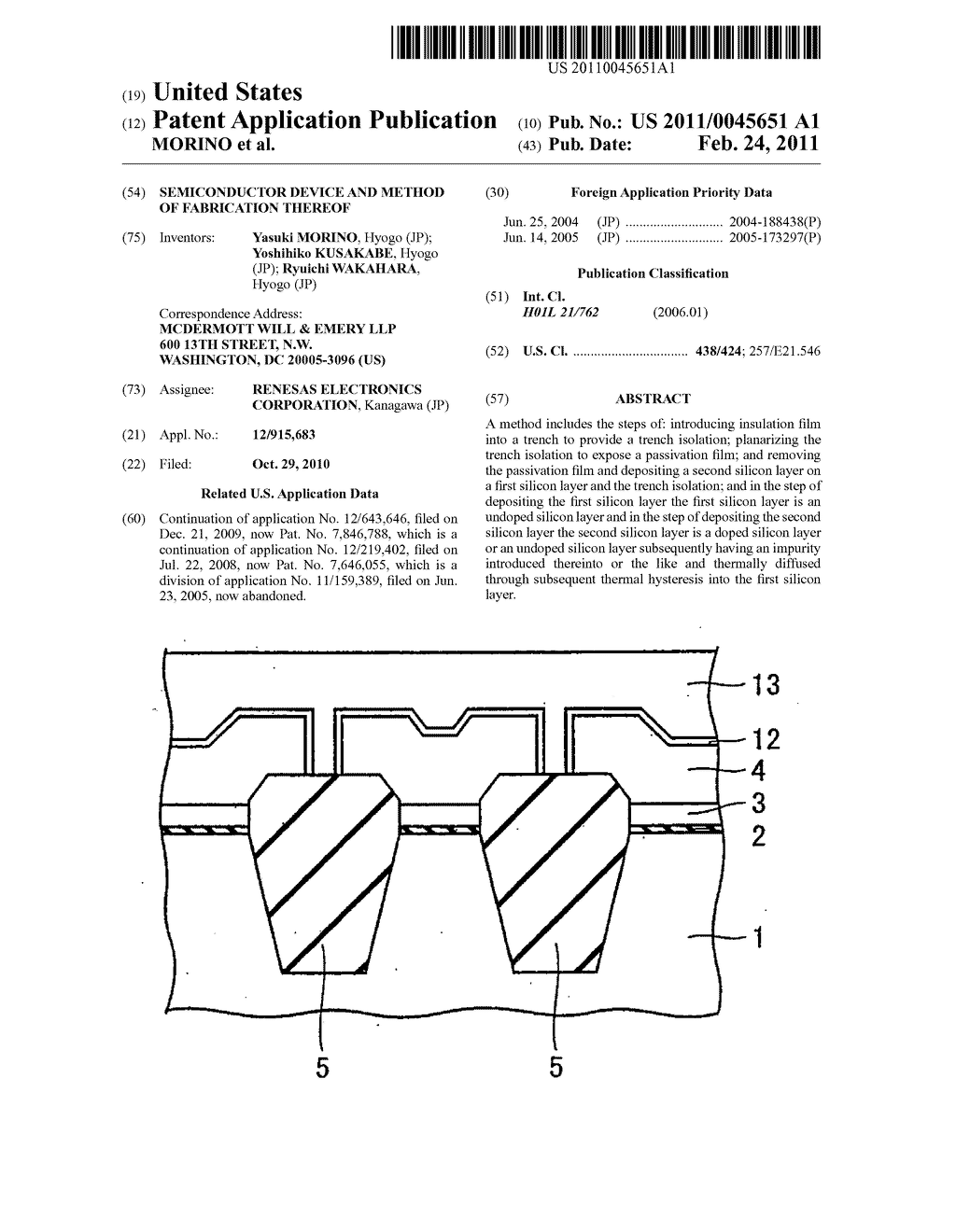 SEMICONDUCTOR DEVICE AND METHOD OF FABRICATION THEREOF - diagram, schematic, and image 01