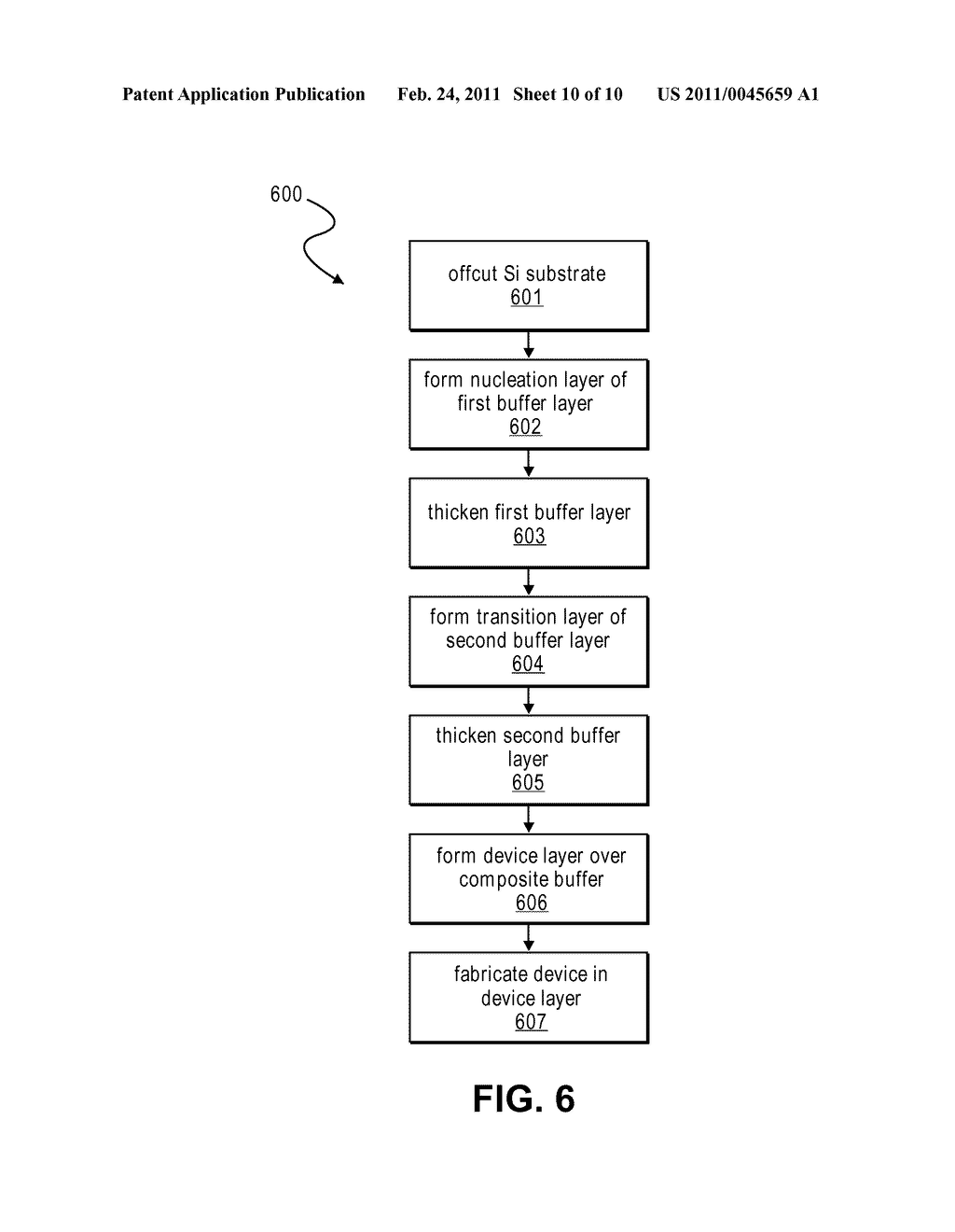 SEMICONDUCTOR BUFFER ARCHITECTURE FOR III-V DEVICES ON SILICON SUBSTRATES - diagram, schematic, and image 11