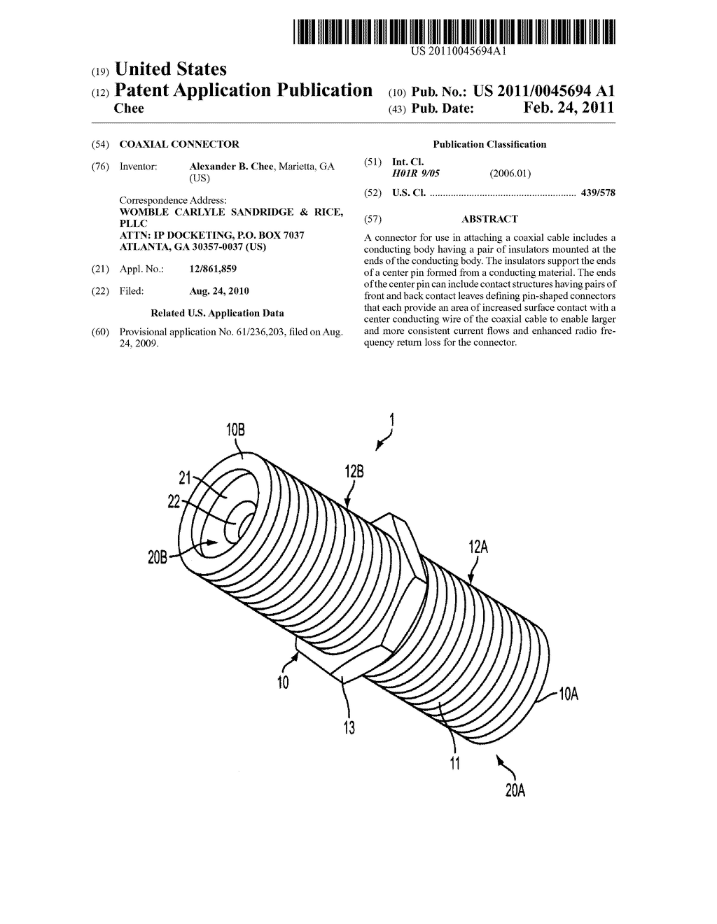 COAXIAL CONNECTOR - diagram, schematic, and image 01