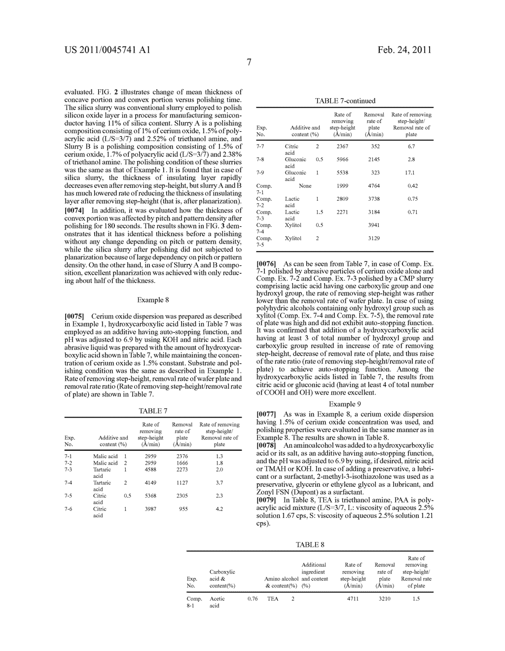 Auto-Stopping Abrasive Composition for Polishing High Step Height Oxide Layer - diagram, schematic, and image 11