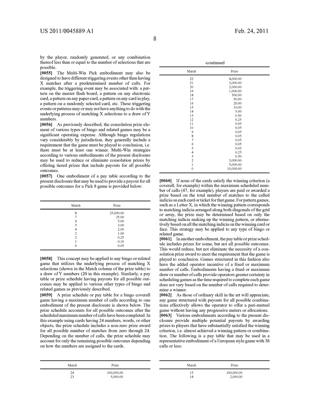 Primary or Secondary Multi-Win Bingo Wagering System and Method - diagram, schematic, and image 11